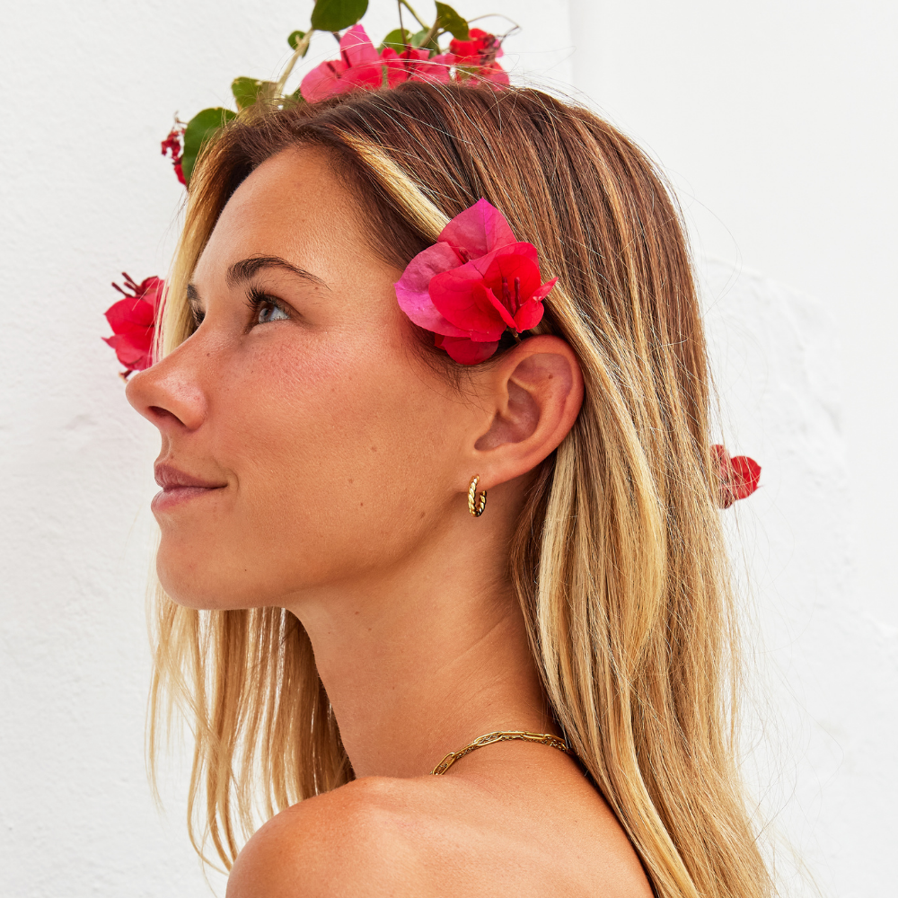 Layla – Pendientes dorados trenzados