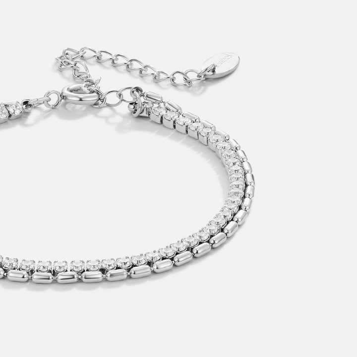 Arelia – Pulsera de plata con detalle de cristal