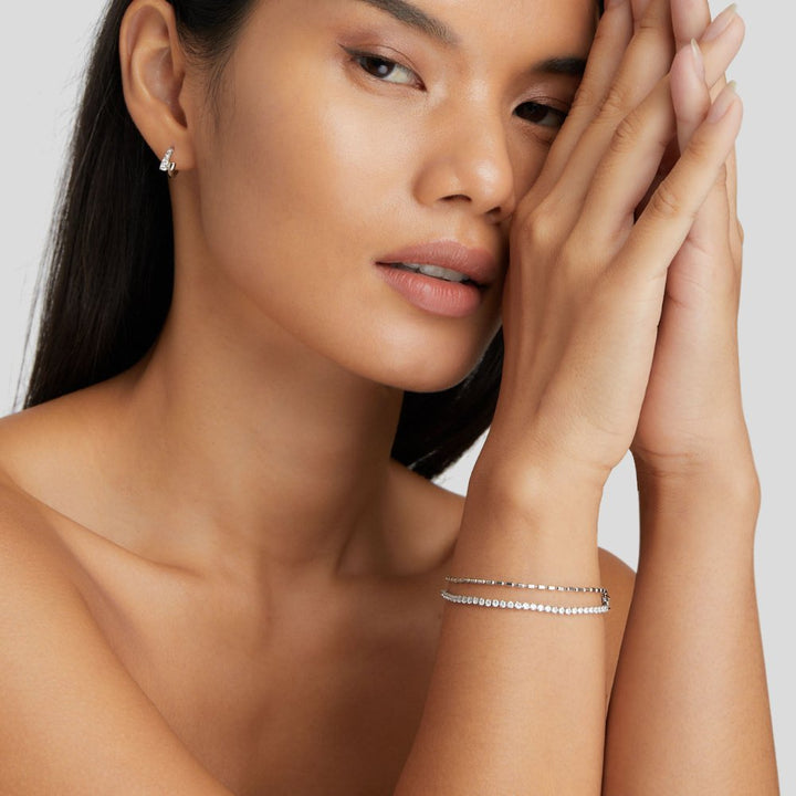 Arelia – Pulsera de plata con detalle de cristal