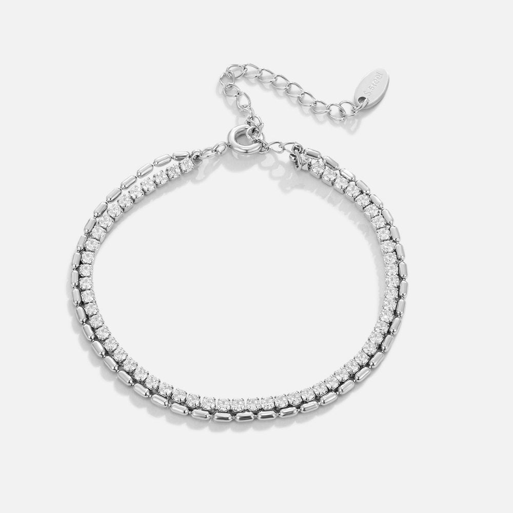 Arelia – Pulsera de plata con detalle de cristal