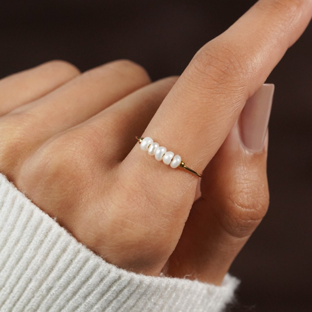 Grace – Anillo de perla de agua dulce elegante