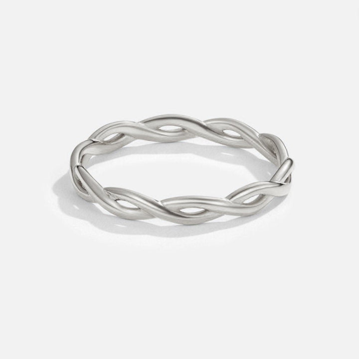 Infinity – Anillo giratorio en plata con baño de oro de 18K