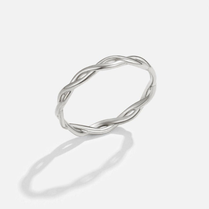 Infinity – Anillo giratorio en plata con baño de oro de 18K
