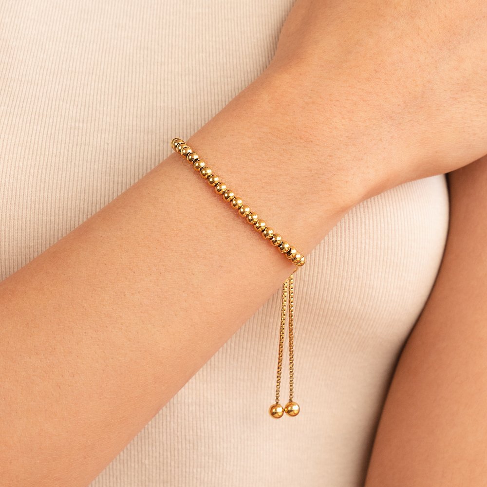 Pulsera de Oro con Cuentas