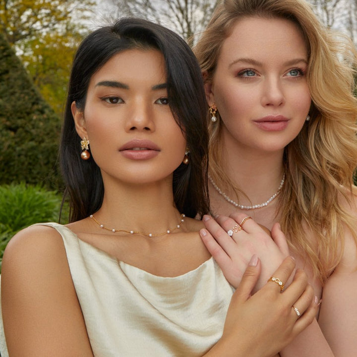 Collar de Perlas y Oro Puro