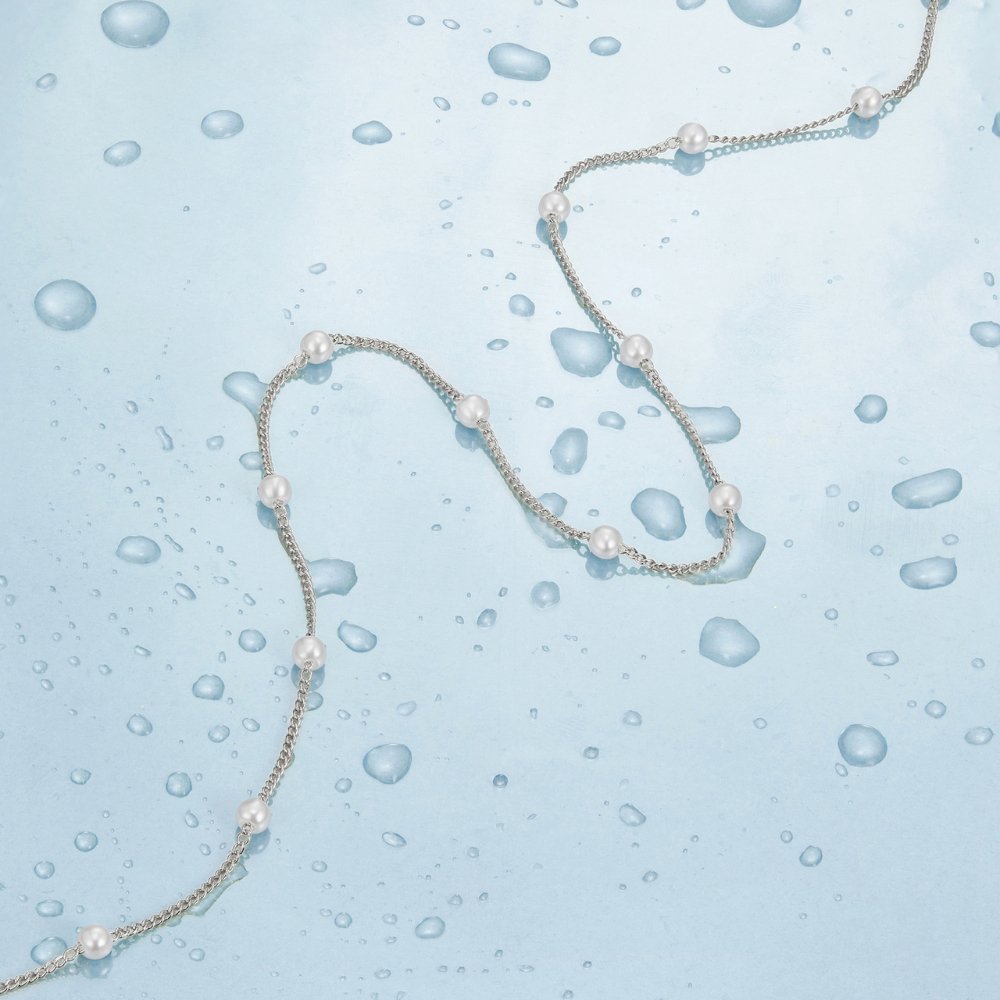 Nura – Collar de perla con baño de plata