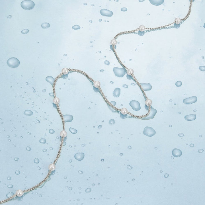 Nura – Collar de perla con baño de plata