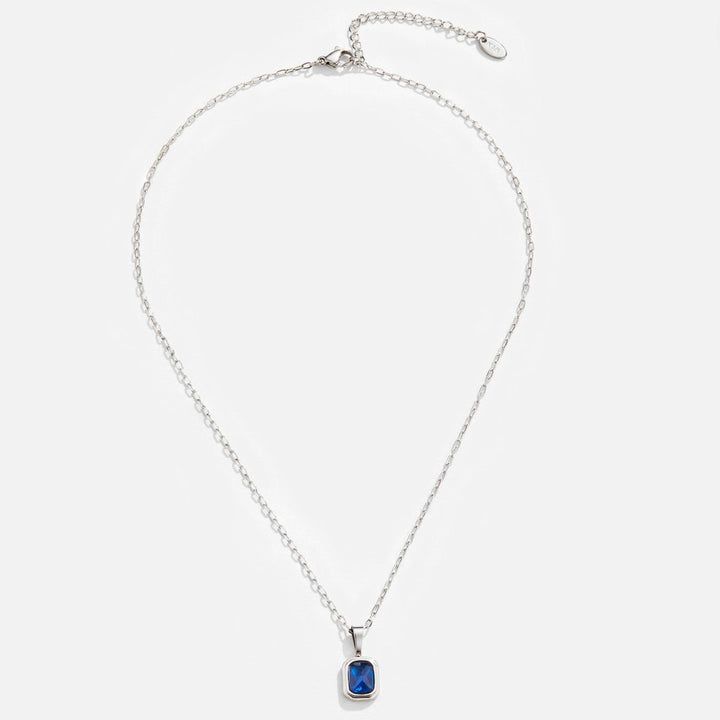 Collar océano – Colgante azul en cadena de plata