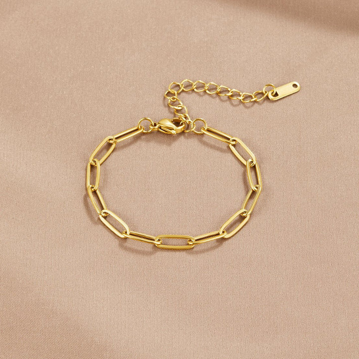 Pulsera de Oro con Eslabón de Clip