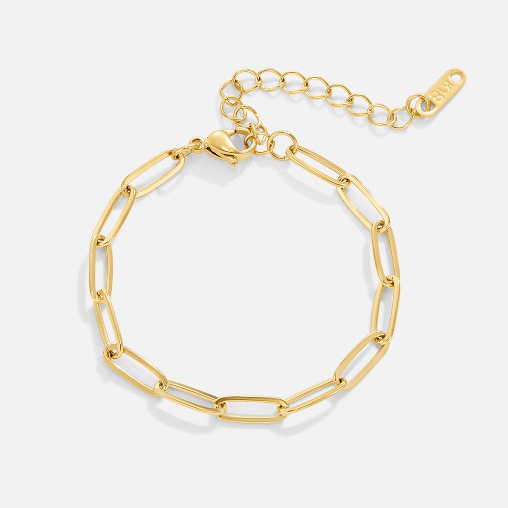 Pulsera de Oro con Eslabón de Clip