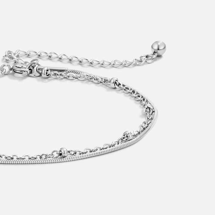 Pia – Pulsera minimalista de varias capas en plata