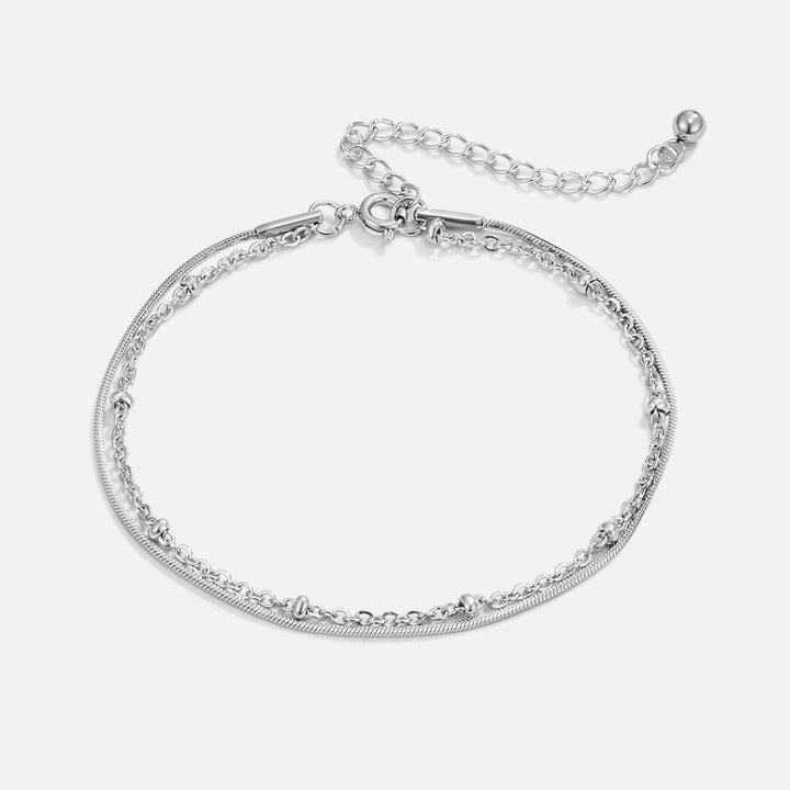 Pia – Pulsera minimalista de varias capas en plata