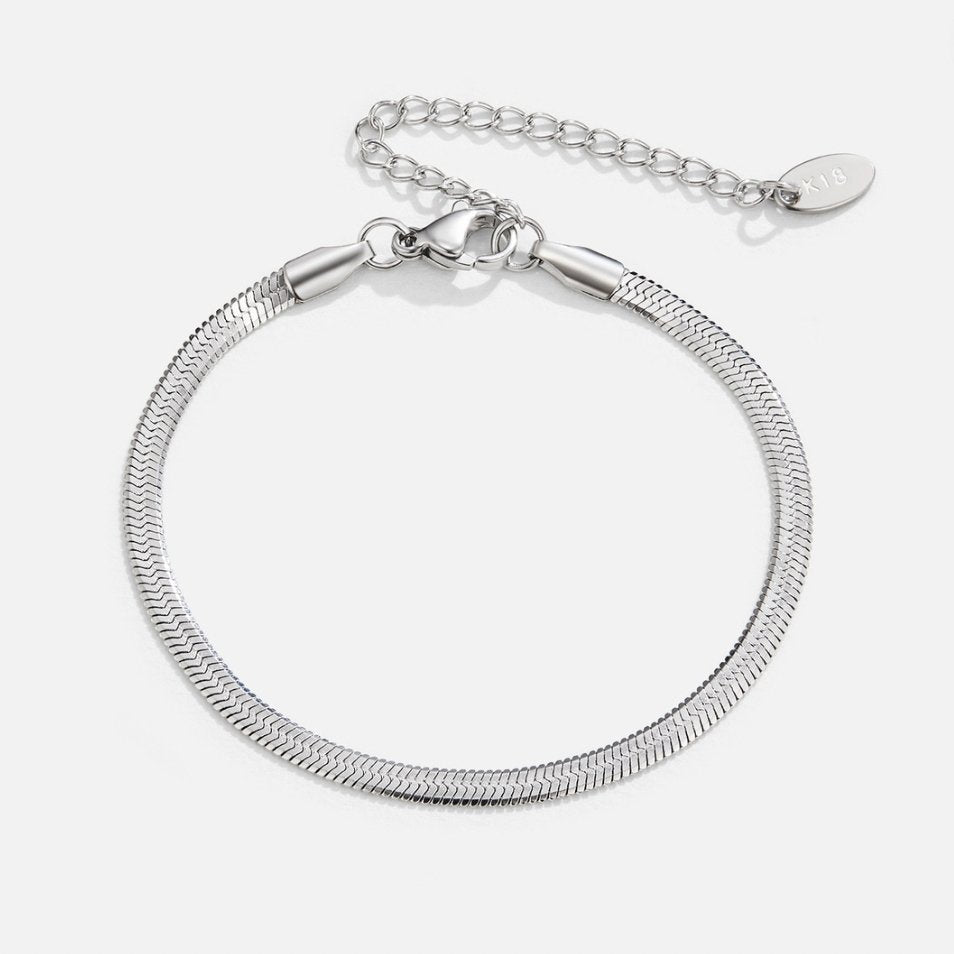 Sarya – Pulsera de cadena serpiente en plata