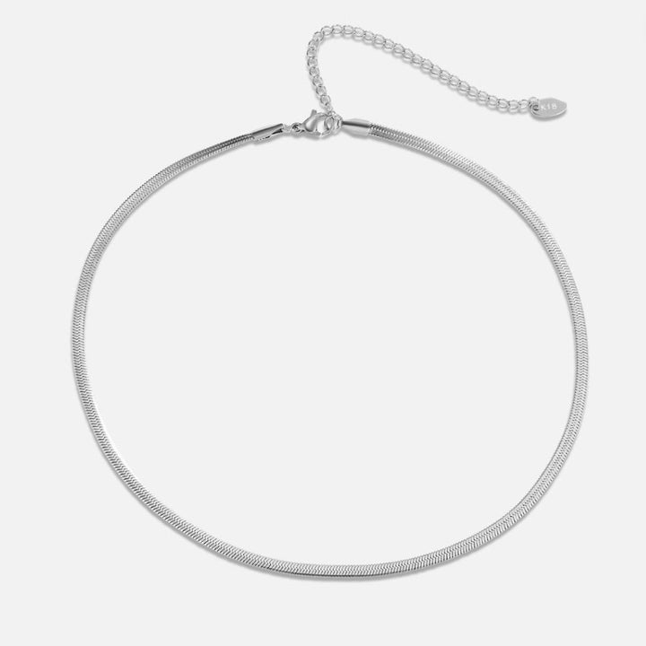 Sarya – Collar de cadena serpiente en plata