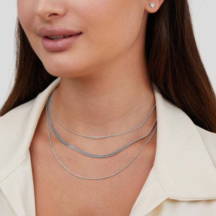Collar en capas plateado – Estilo elegante y atemporal