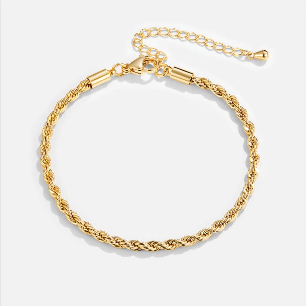 Pulsera de Oro Trenzado Chic