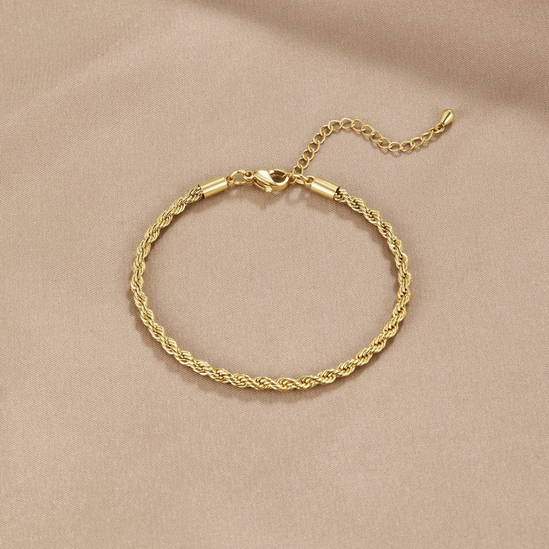 Pulsera de Oro Trenzado Chic