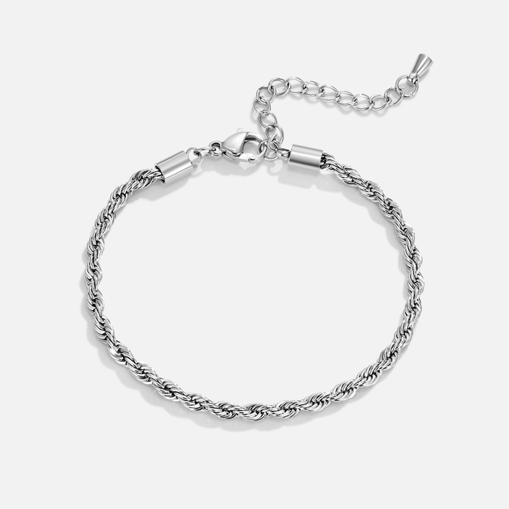 Pulsera trenzada en plata – Diseño elegante y atemporal