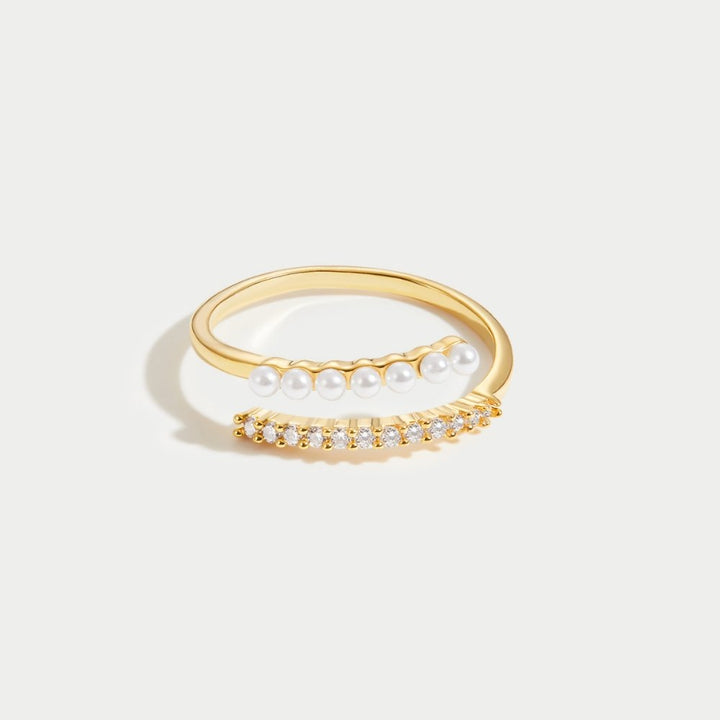 Wrap Me – Anillo con perla y cristal
