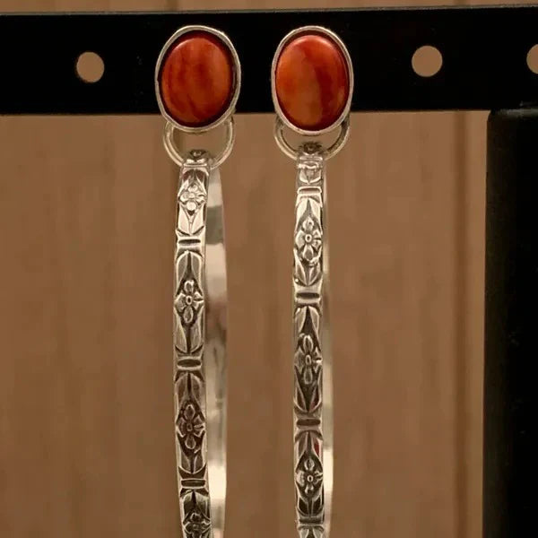 Diseño boho – Pendientes vintage con ónix