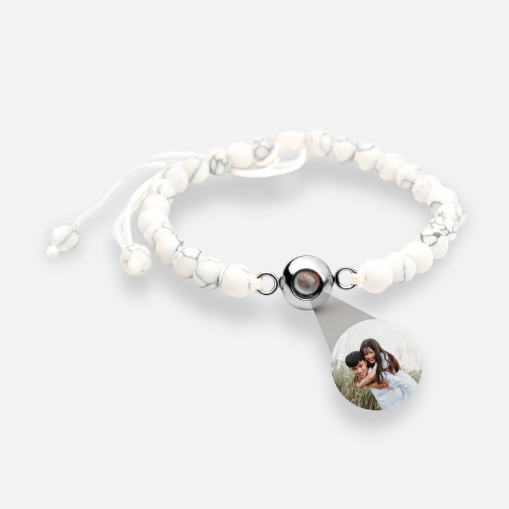 Pulsera con foto personalizada - Collar de perlas