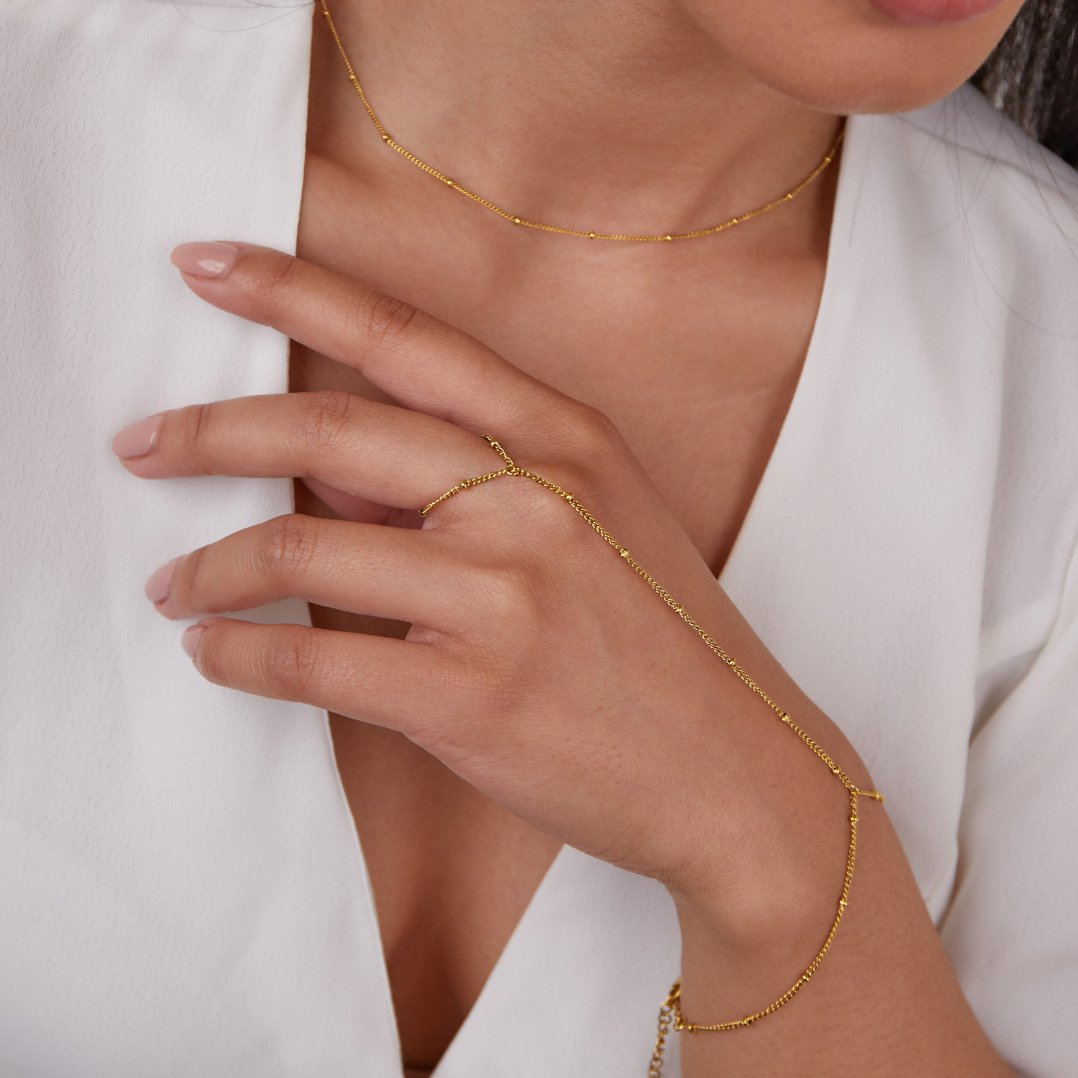 Pulsera de Cadena Chic para la Mano