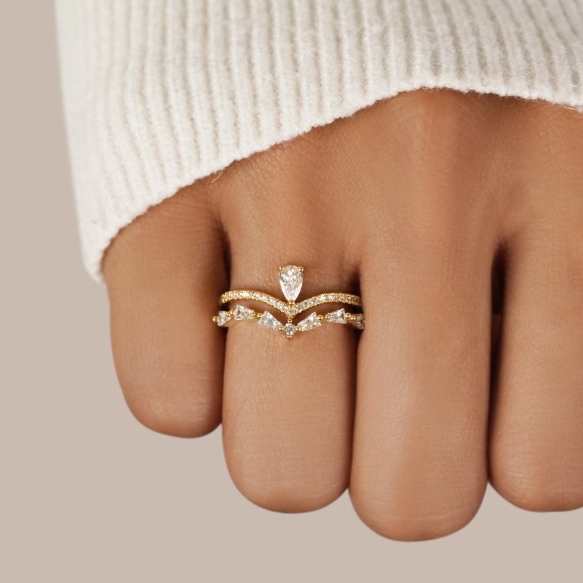 Aura – Anillo elegante con cristal brillante