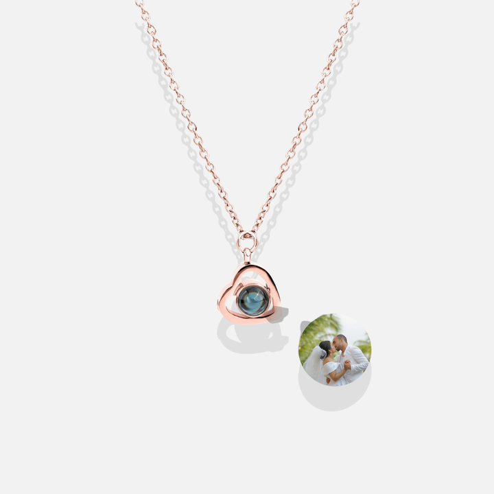 Collar personalizado con foto en forma de corazón