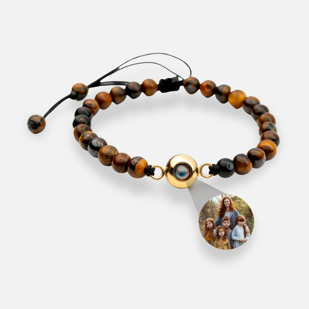 Pulsera con foto personalizada - Collar de perlas