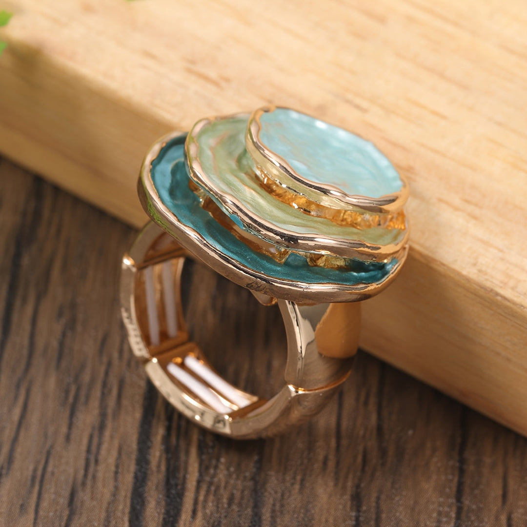 Nara – Anillo Boho con Triple Capa de Esmalte