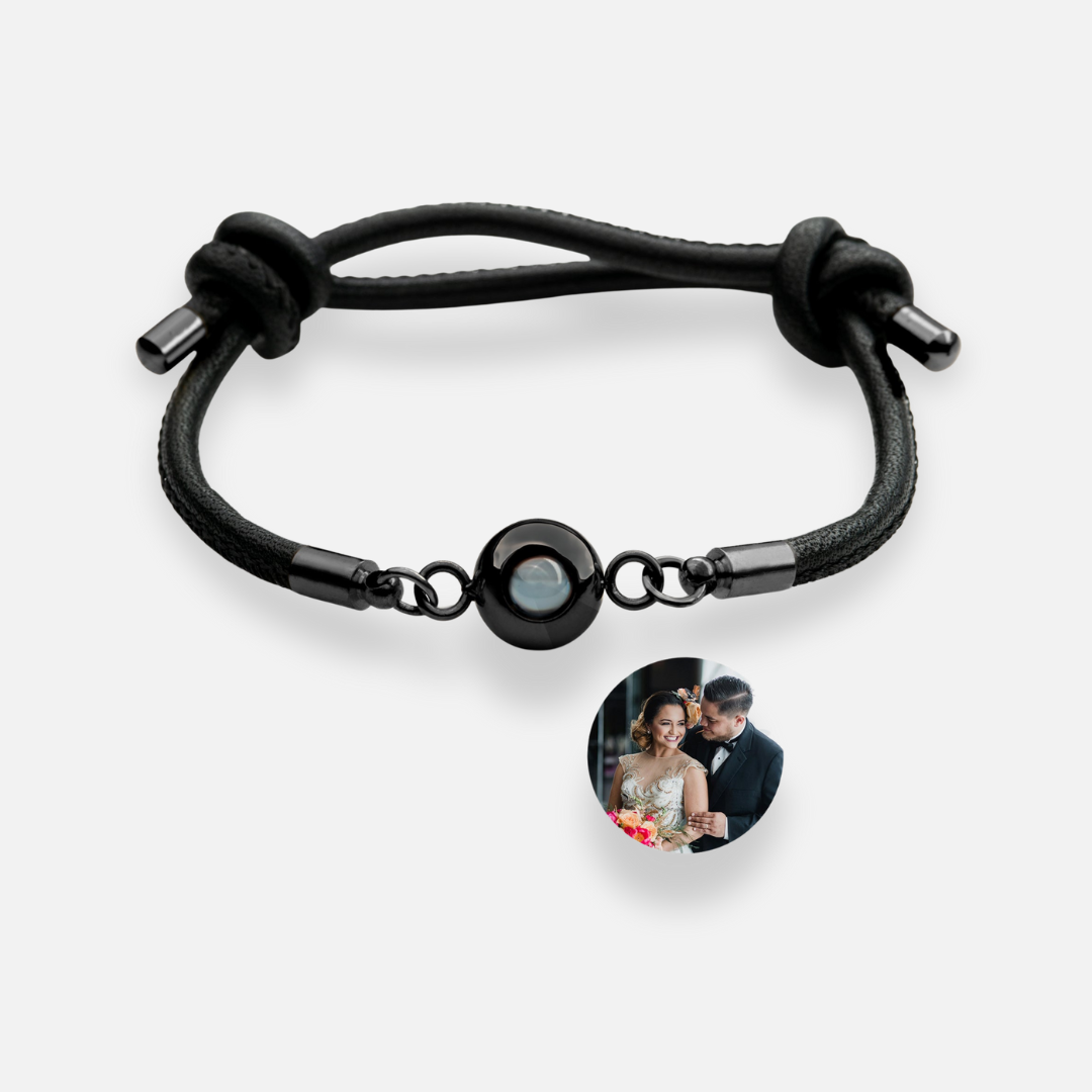 Pulsera con foto personalizada - Cuero