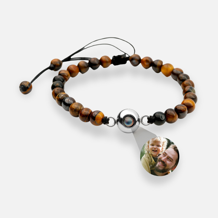 Pulsera con foto personalizada - Collar de perlas