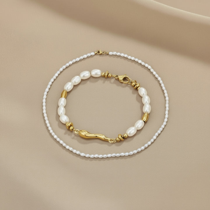 Conjunto con Perlas de Agua Dulce