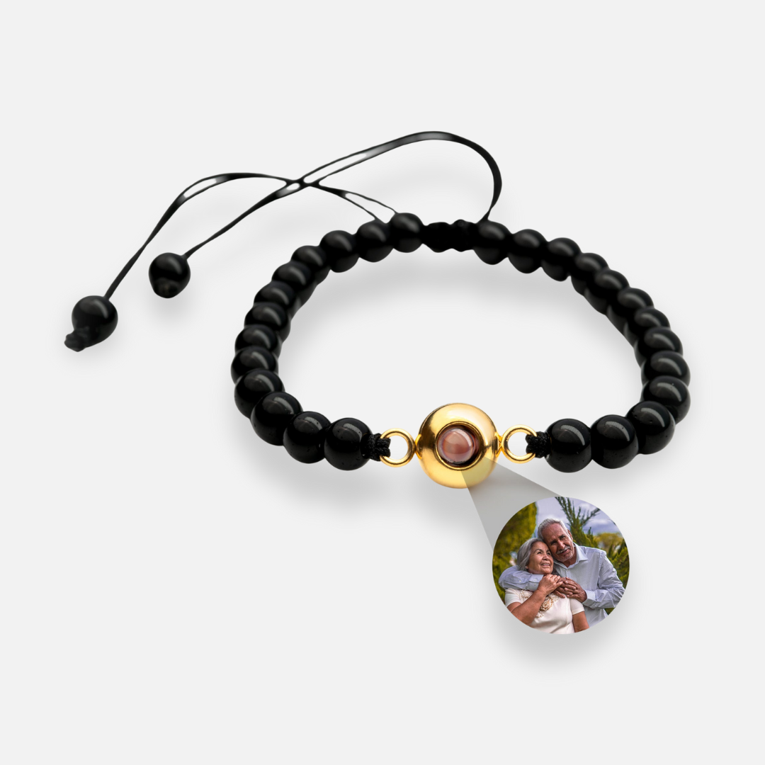 Pulsera con foto personalizada - Collar de perlas