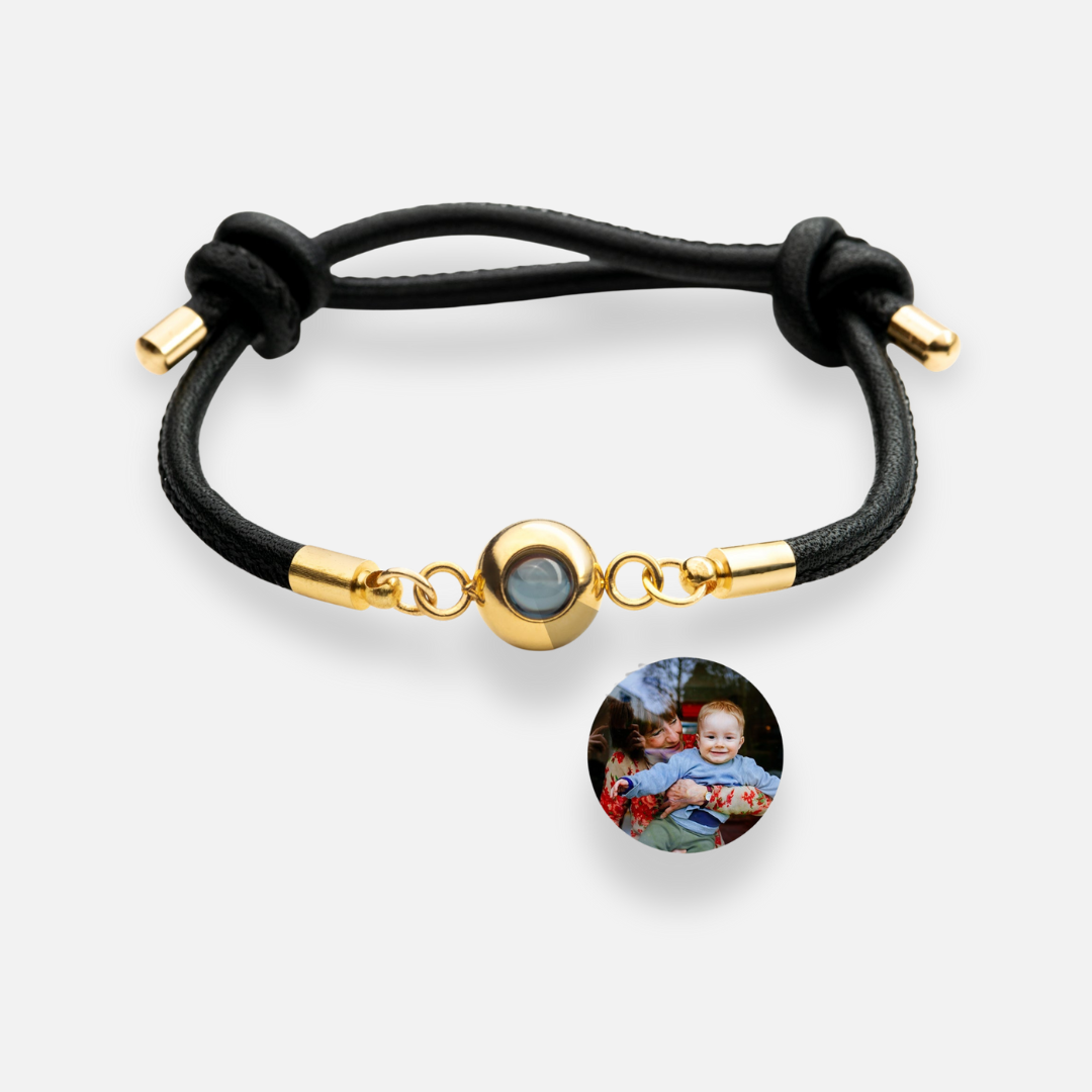 Pulsera con foto personalizada - Cuero