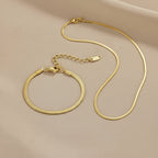 Conjunto Collar y Pulsera Serpiente de Oro