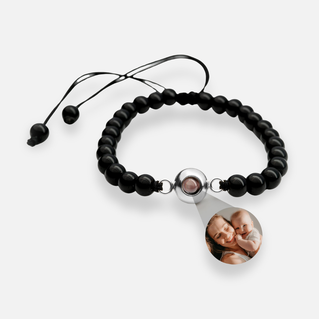 Pulsera con foto personalizada - Collar de perlas