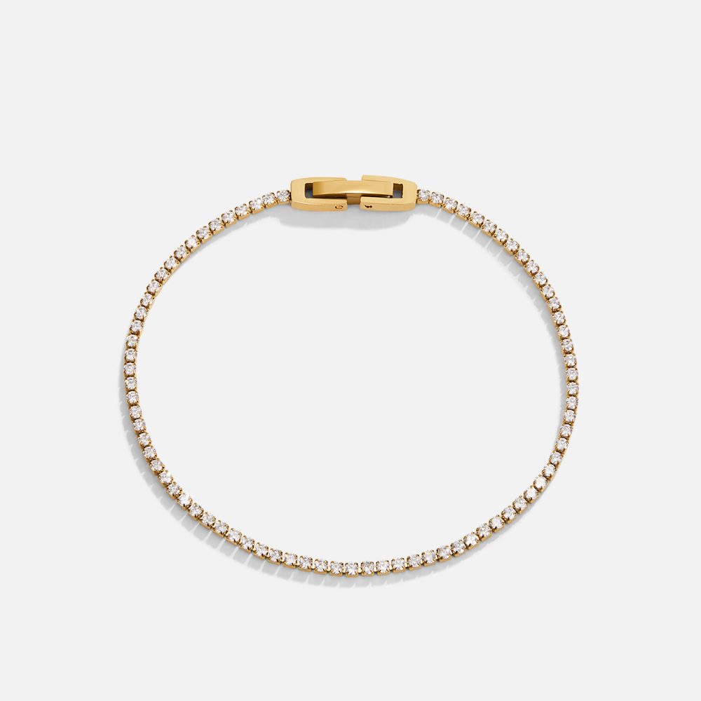 Pulsera de Oro con Cristales