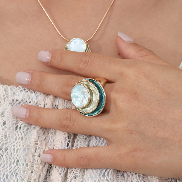 Nara – Anillo Boho con Triple Capa de Esmalte
