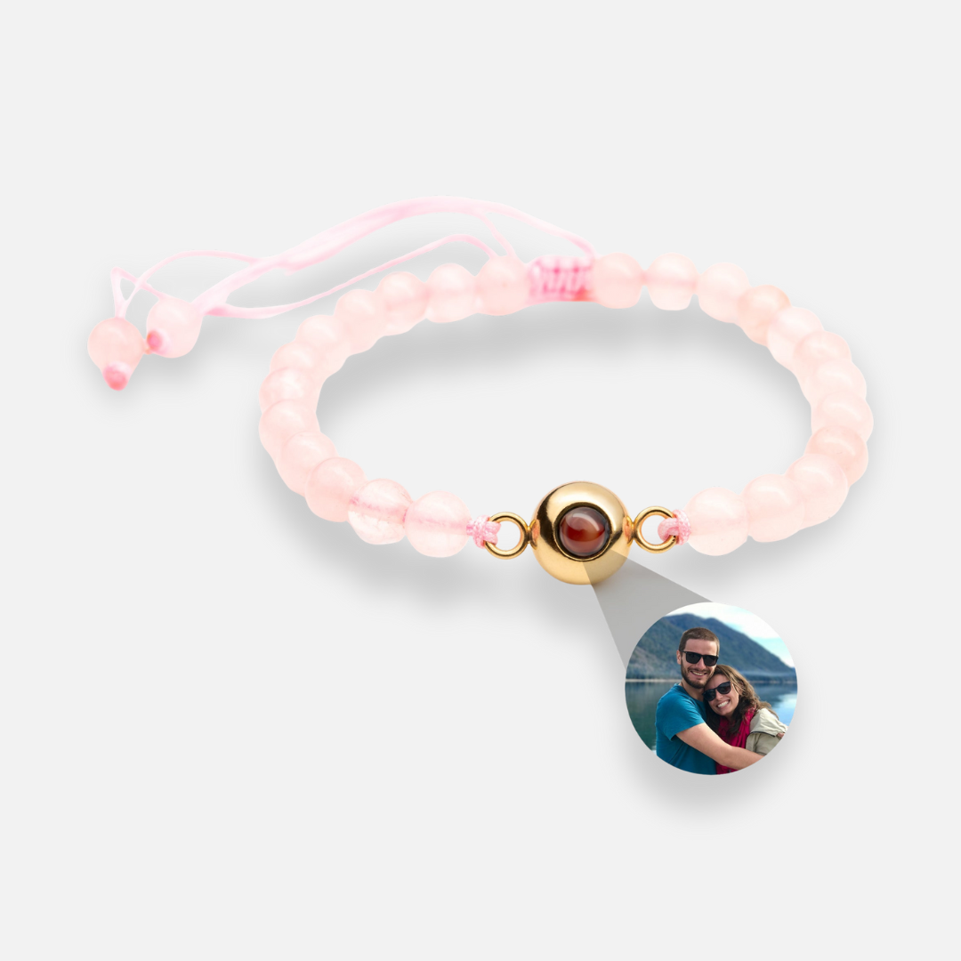 Pulsera con foto personalizada - Collar de perlas