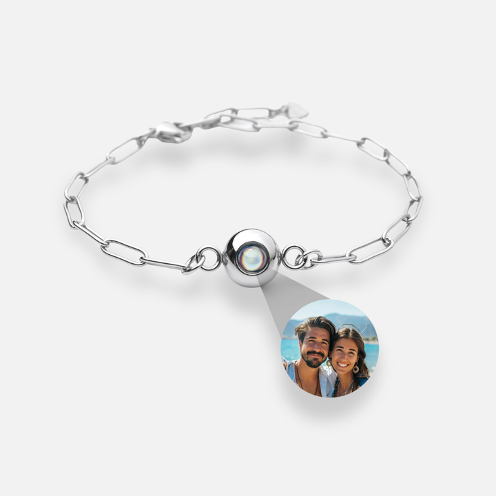 Pulsera con foto personalizada - Clip de papel