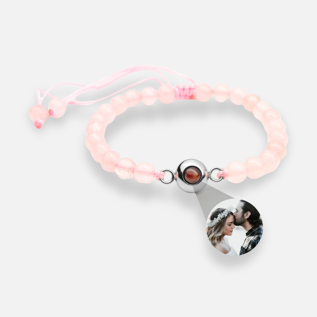 Pulsera con foto personalizada - Collar de perlas