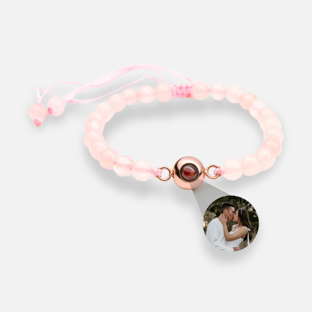 Pulsera con foto personalizada - Collar de perlas