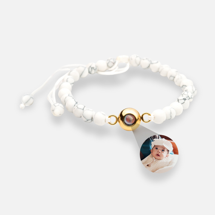 Pulsera con foto personalizada - Collar de perlas
