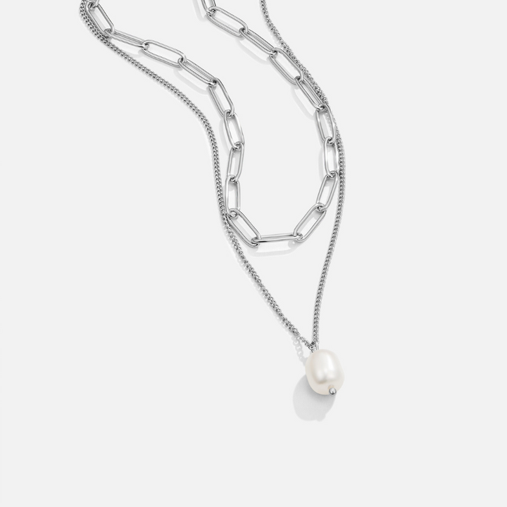 Angela – Collar de plata con perlas atemporales