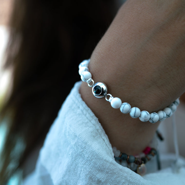 Pulsera con foto personalizada - Collar de perlas