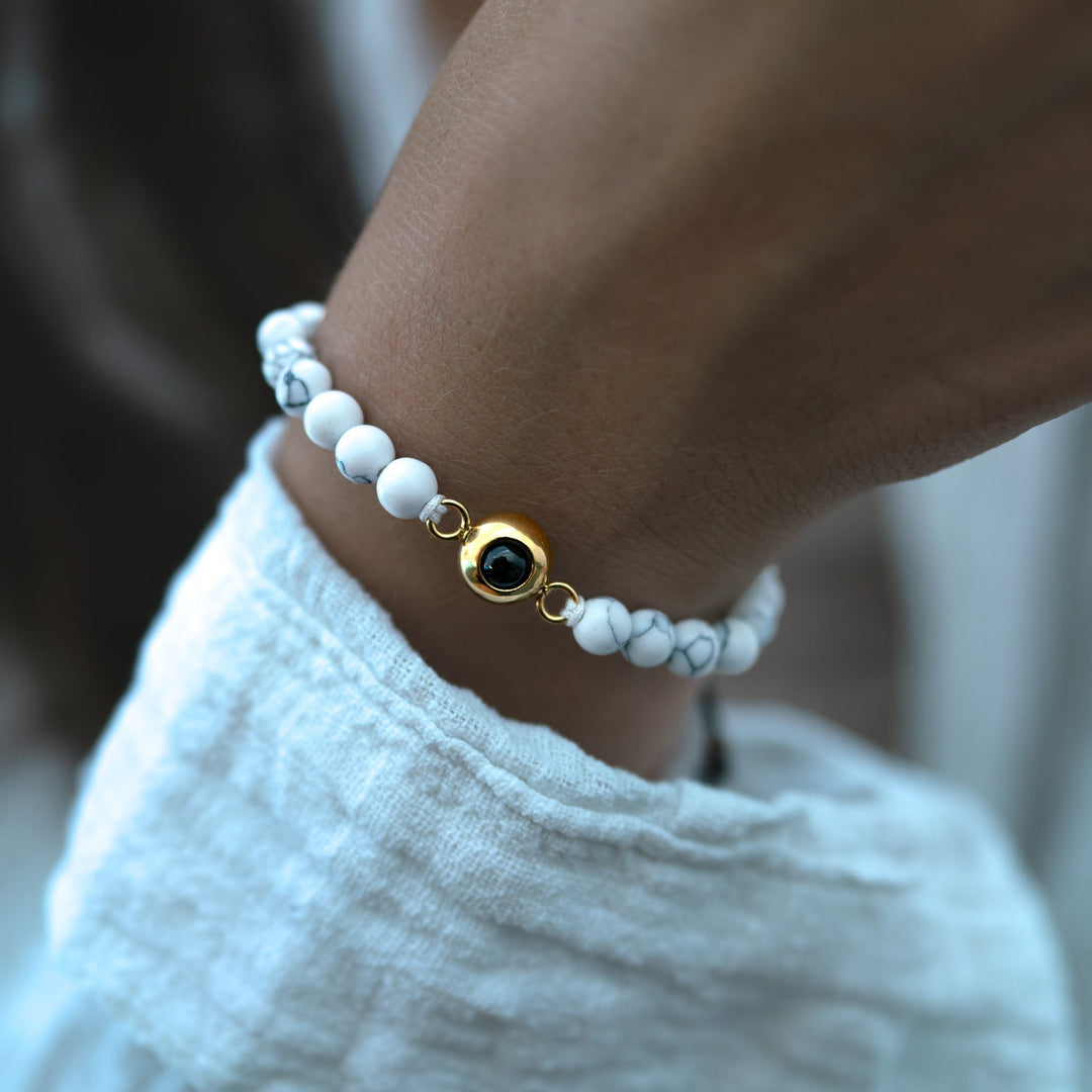 Pulsera con foto personalizada - Collar de perlas