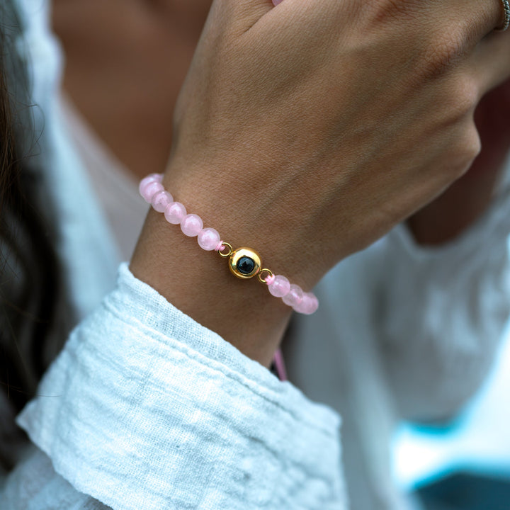 Pulsera con foto personalizada - Collar de perlas