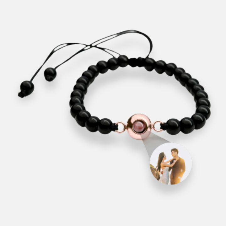 Pulsera con foto personalizada - Collar de perlas