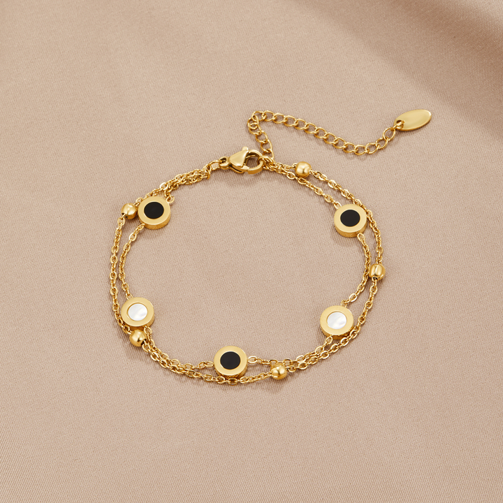 Pulsera con Ónix y Piedra Blanca